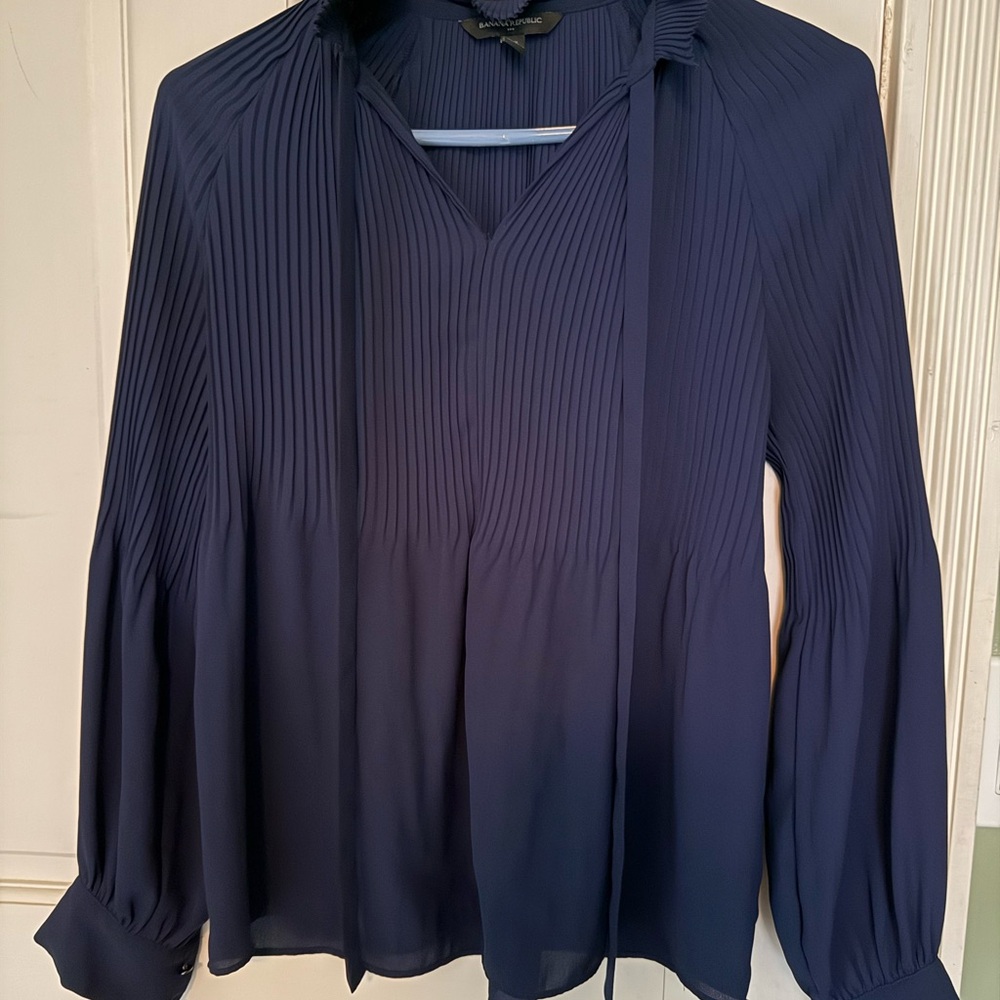 Elegant Navy Blue Women's Top